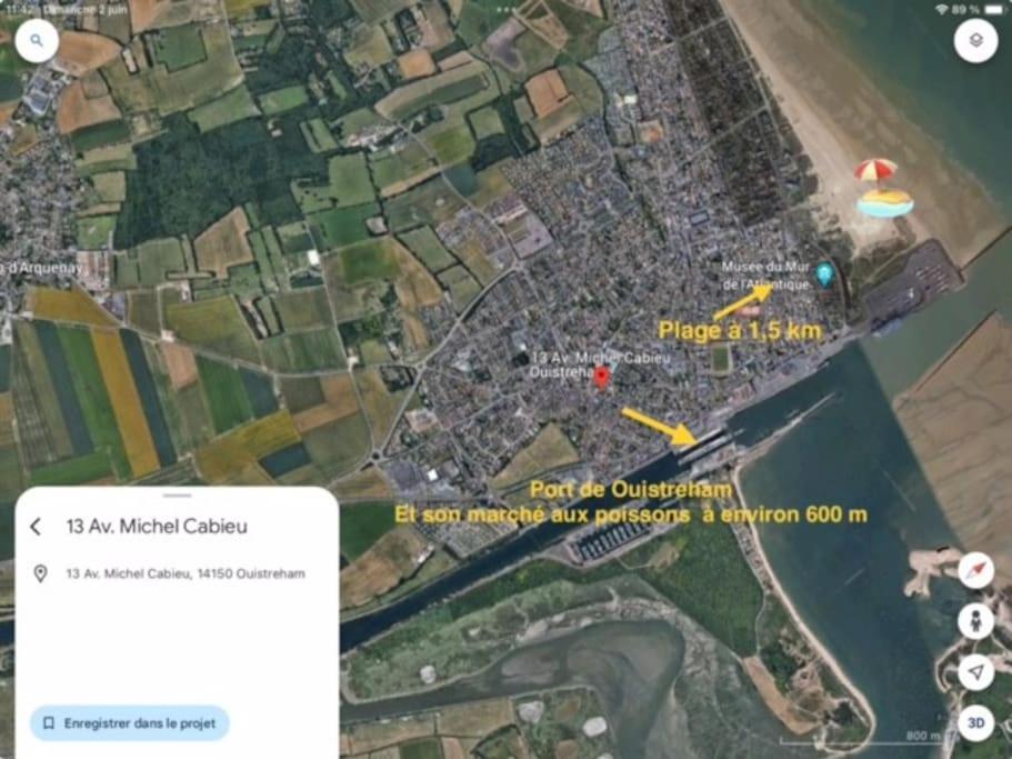 Les Embruns - Studio Avec Jardin Ouistreham Exteriör bild